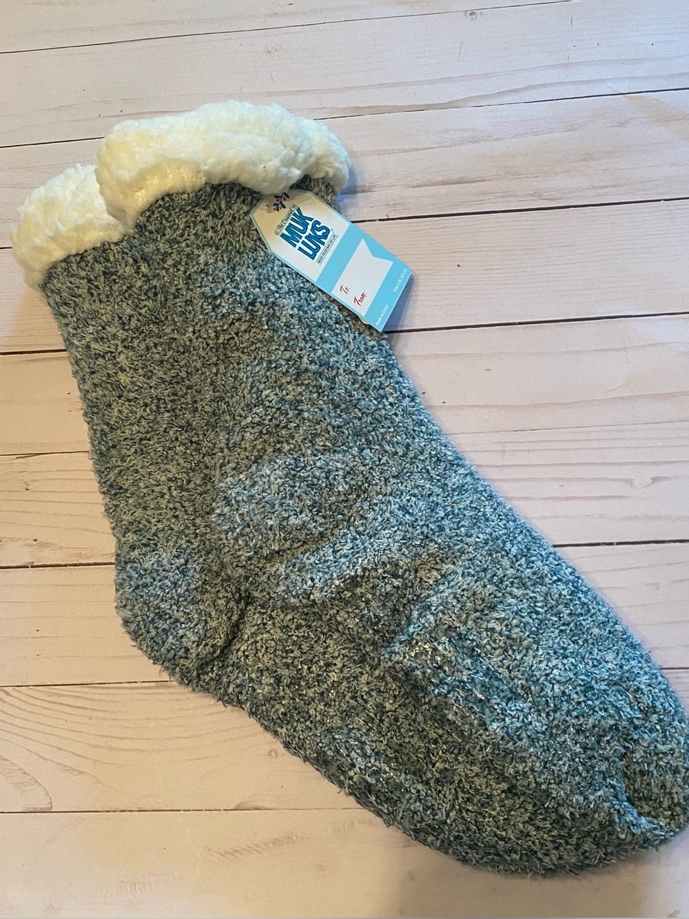 Ladies MUK LUKS Cabin Socks Faux Sherpa Lined Size L/XL (8.5-11) NWT